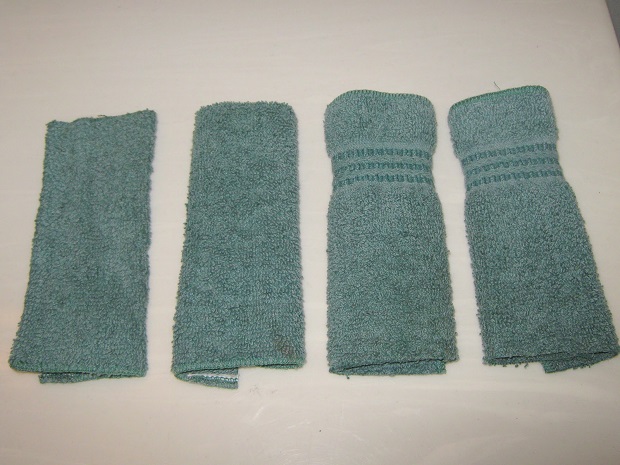 Folded terry cloth pad