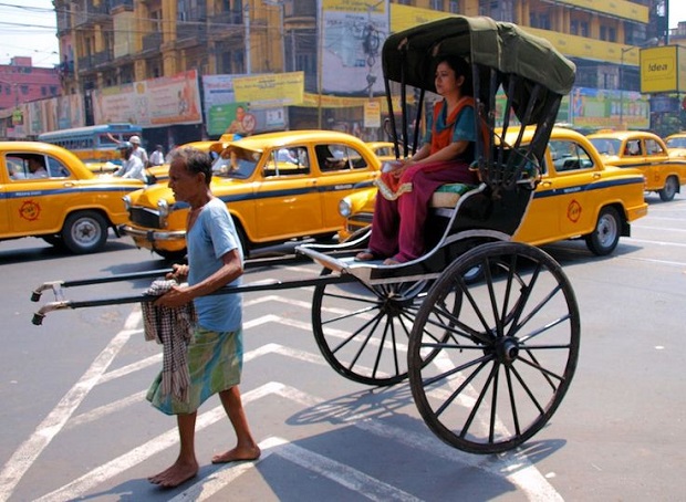hand-pulled rickshaws kolkata
