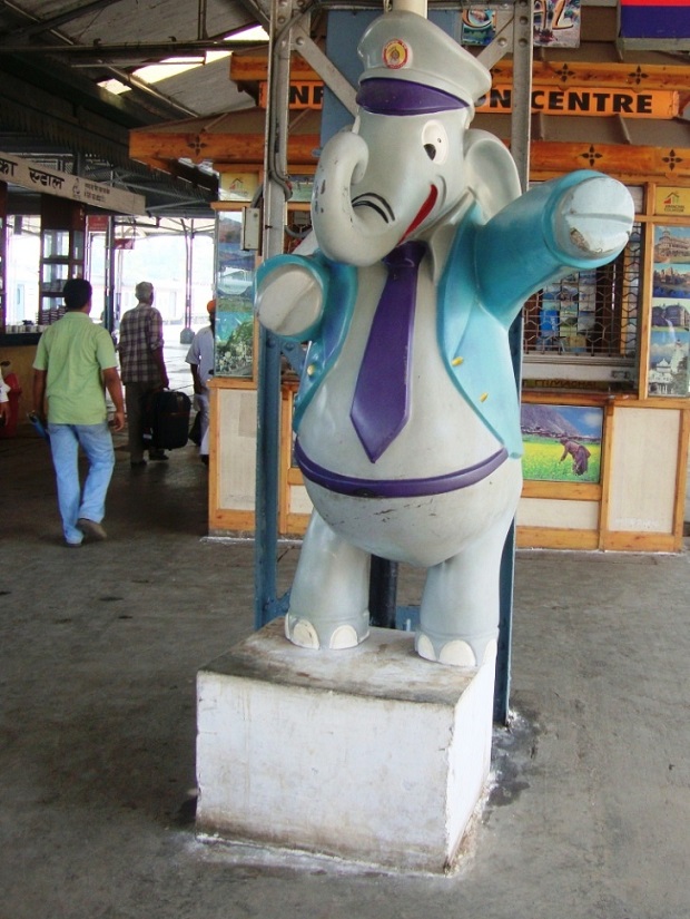 The Train Mascot Bholu at the Kalka Train Station