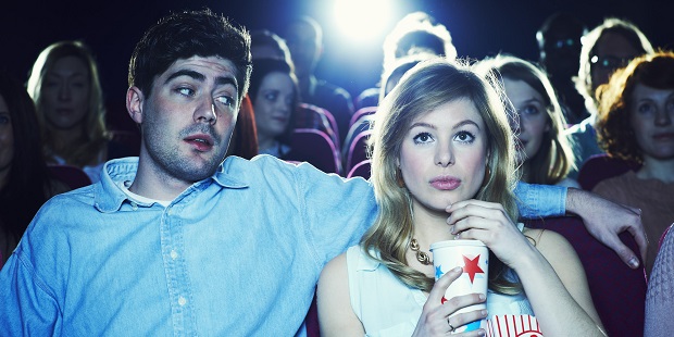 couple enjoying a movie