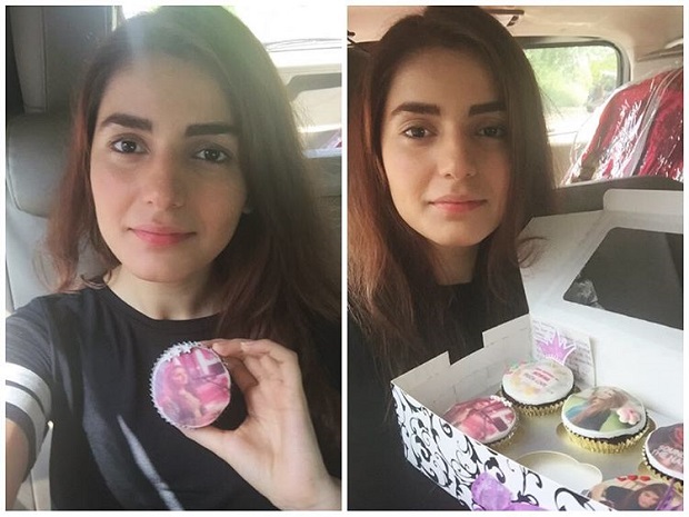 Momina Mustehsan with cakes