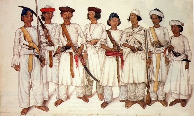 soldiers-from-king-pritivi-narayan-shah-gorkha-army