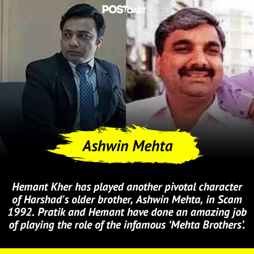 Ashwin Mehta Harshad Mehta Brother By Hemant Kher- Scam 1992 | Postoast