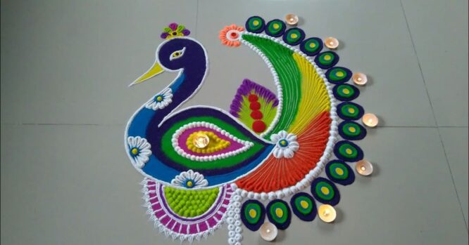 31 Peacock Rangoli For Diwali Your Just Cannot Miss