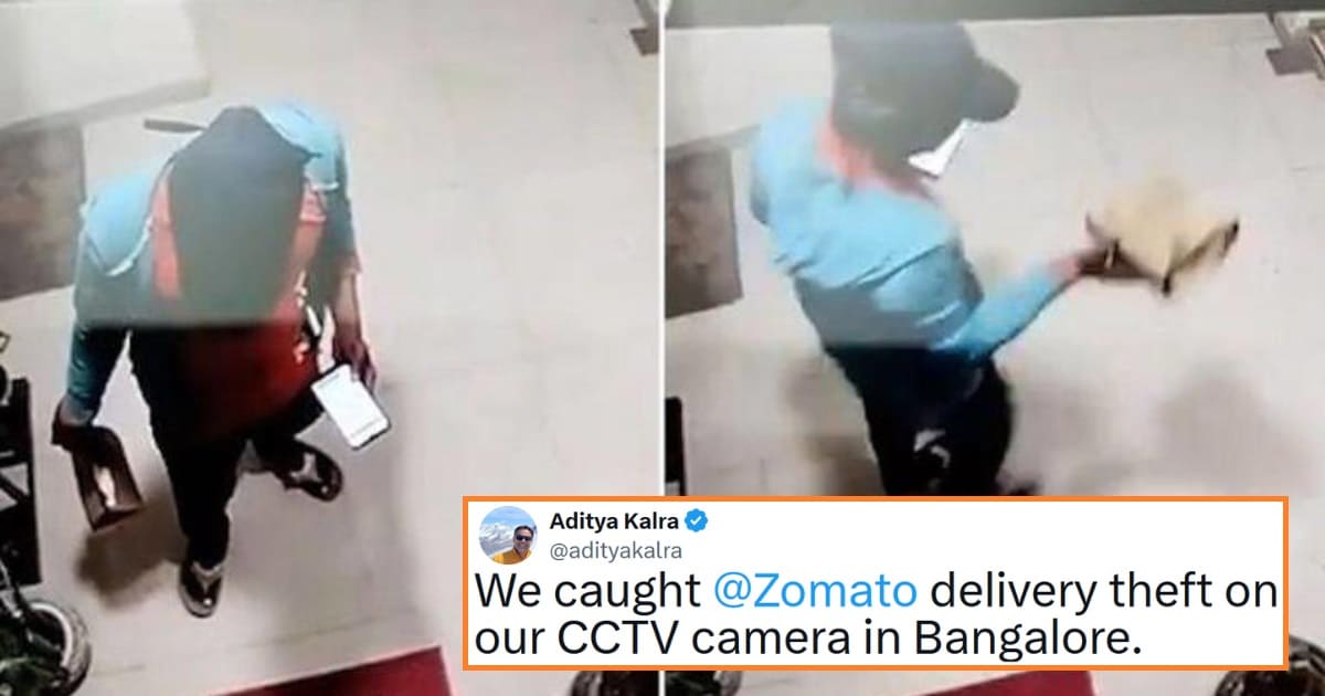 Delivery Boy Caught Stealing From Customer’s Doorstep