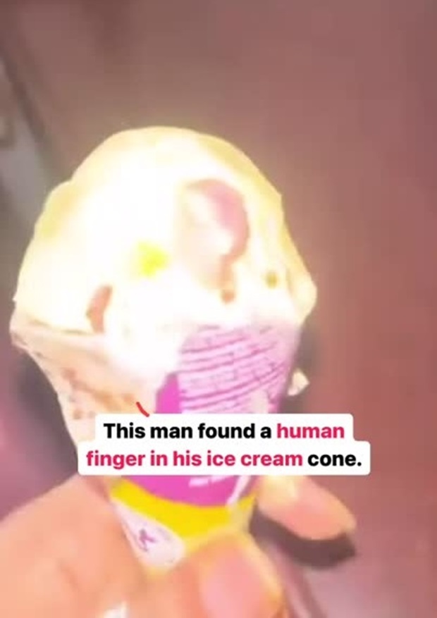 finger was found in an ice cream